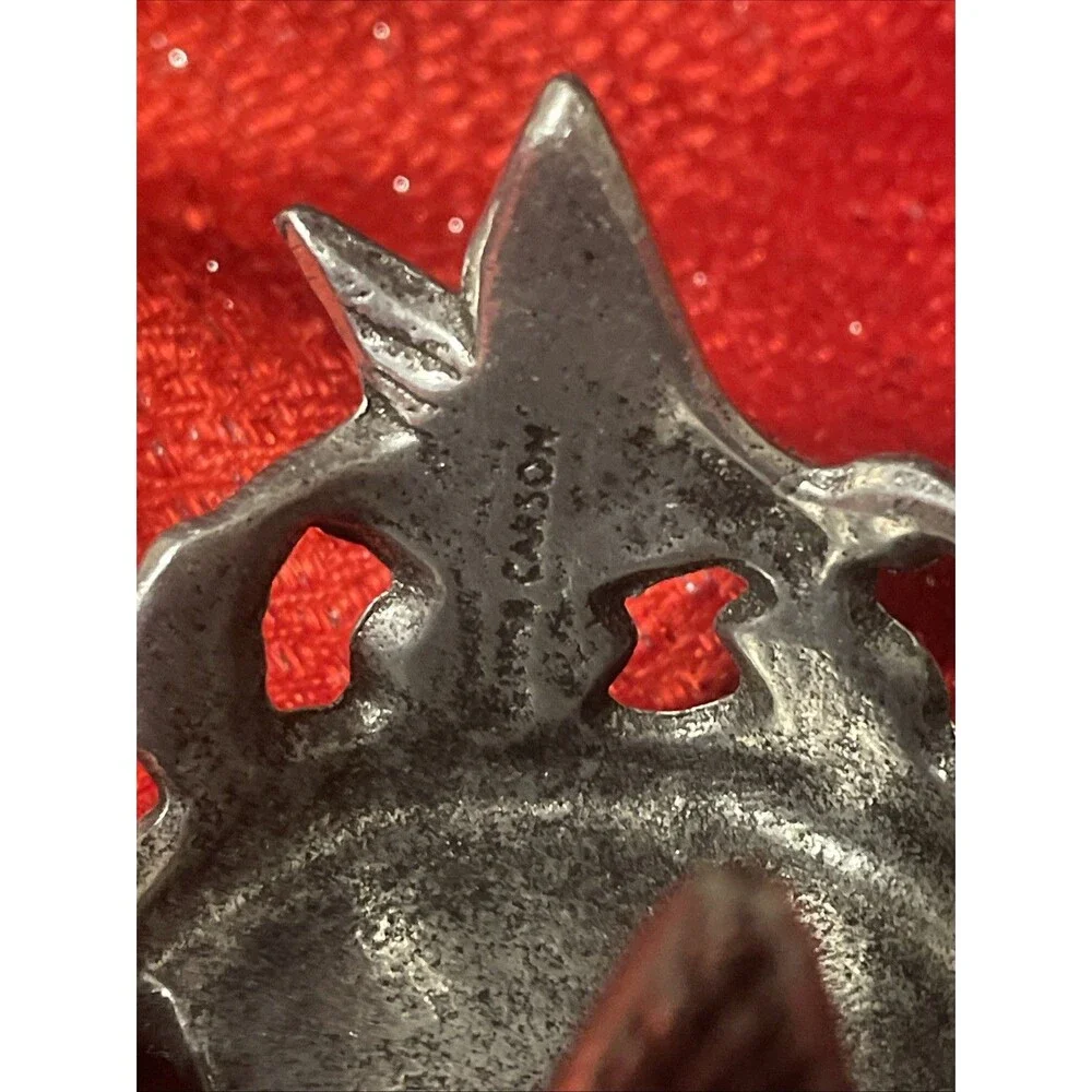 Vintage 1996 Carson Pewter Hummingbird Candle Holder Set Of 2